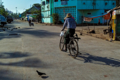 Cyclist in Yangon